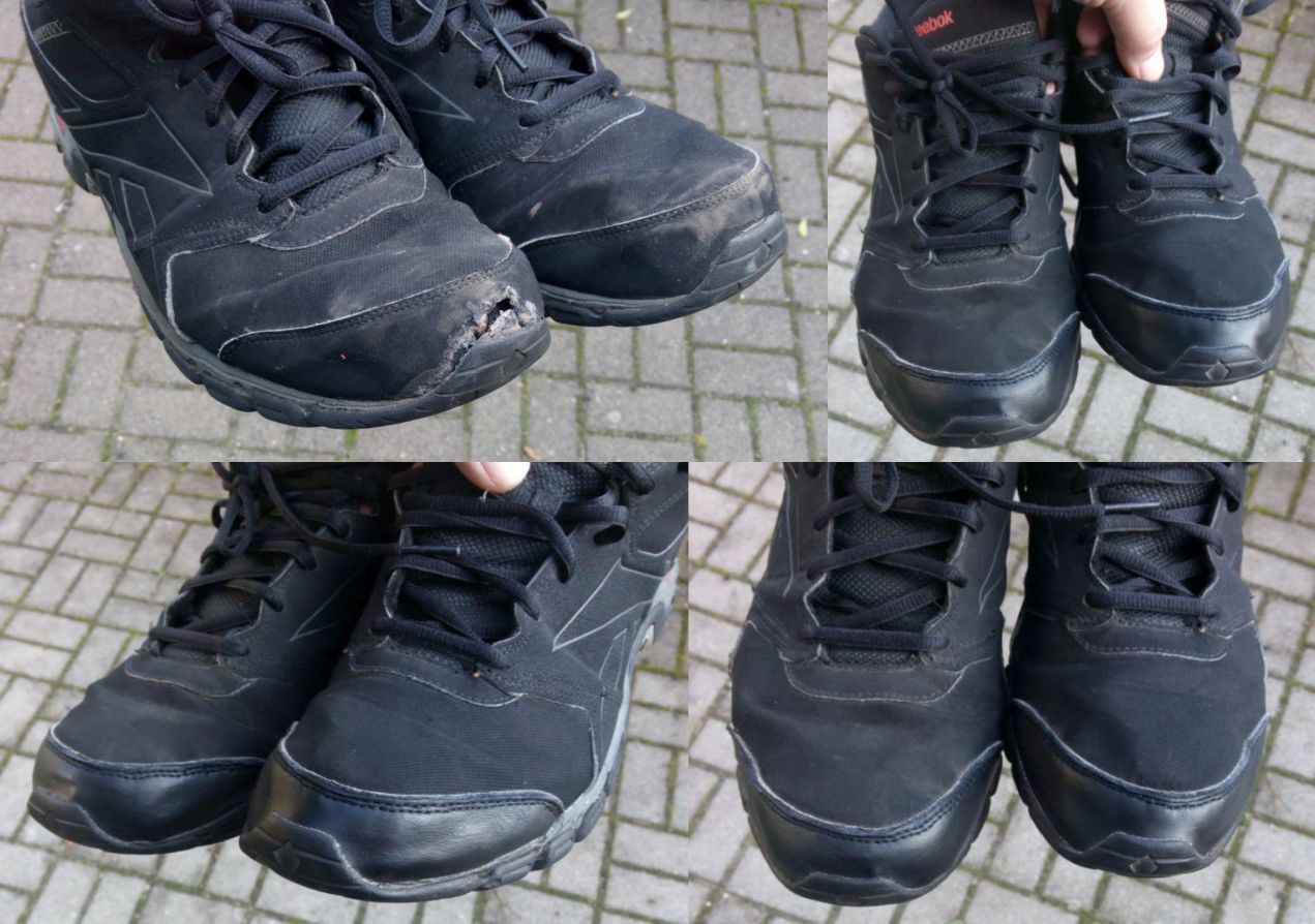 dziurawe buty sportowe Reebok